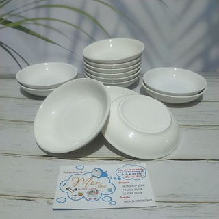 [Sỉ Lẻ Gốm Sứ] 10 Dĩa tương trắng nhỏ 10*2cm(đựng sốt gia vị) <Có Video SP>