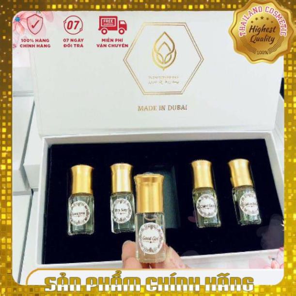 [Chính Hãng 100%] Set 5 chai tinh dầu nước hoa Dubai nam, nữ | Thế Giới Skin Care