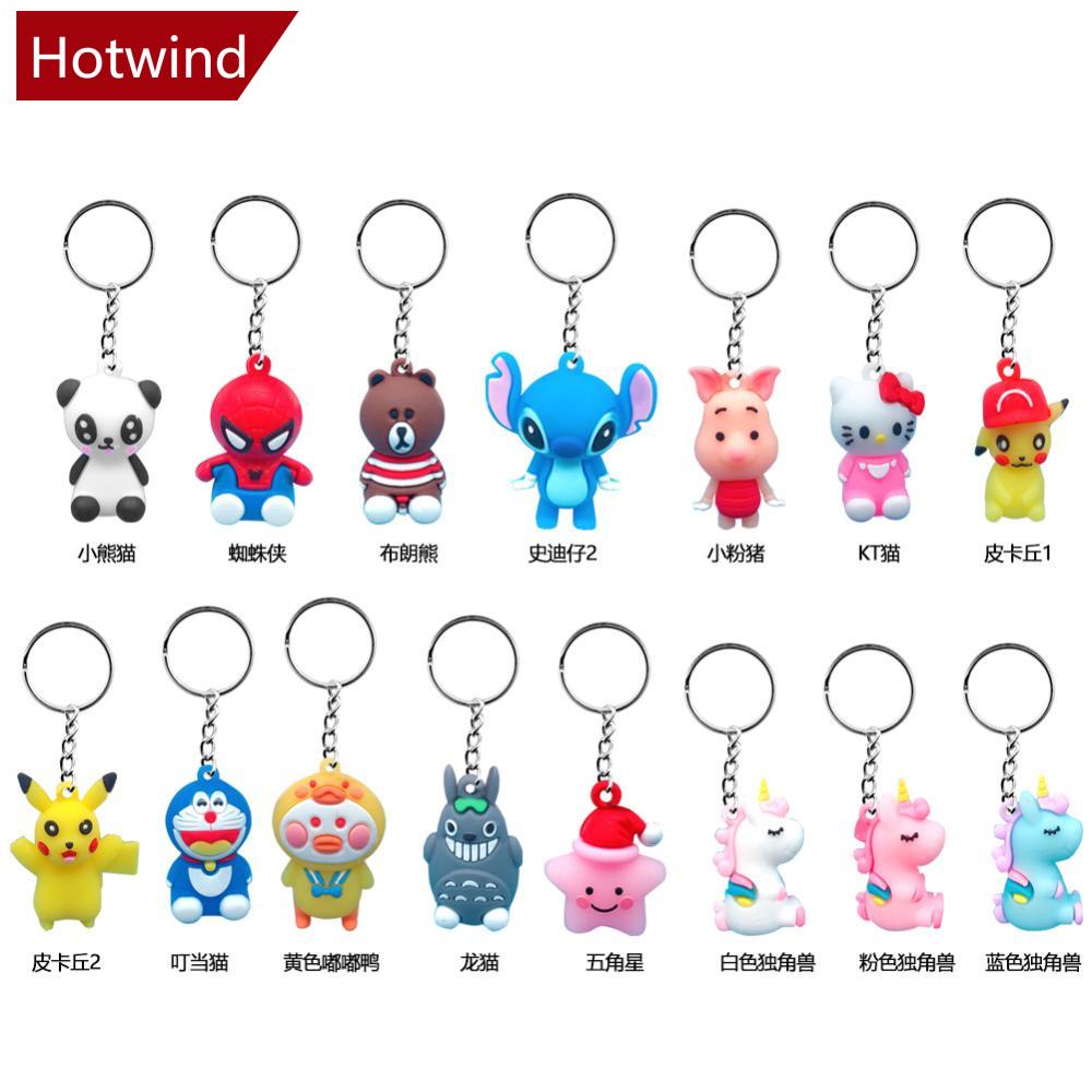 Móc Khóa PVC Họa Tiết Quái Vật Hoạt Hình Dễ Thương H2J5