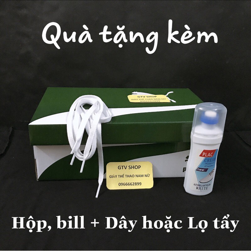 Full Box,  Full Bill - Tặng thêm 1 bộ dây giày - Giày thể thao nam nữ PM trắng Phản quang, size 36-3