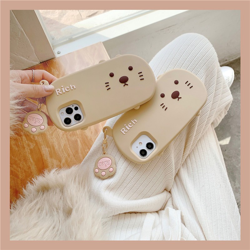 Vỏ iPhone iPhone 11 Pro Max / iPhone12 / iPhone X / iPhone 7 Plus / iPhone 8 / iPhone 6 Rich Cat Phone Case Silicone Soft Case