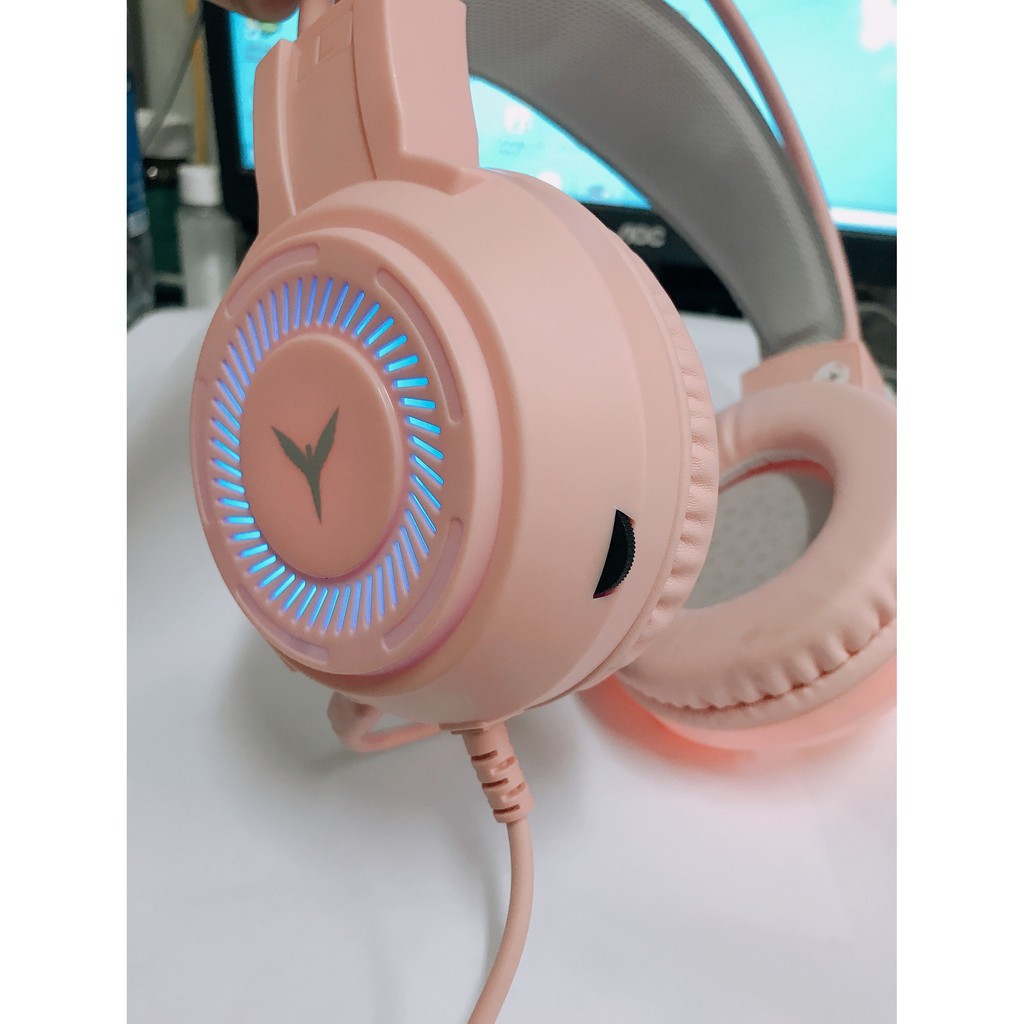 &lt;Siêu Hot&gt; Tai nghe chuyên game G60 màu hồng chất lượng cao Cổng kết nối USB +3.5