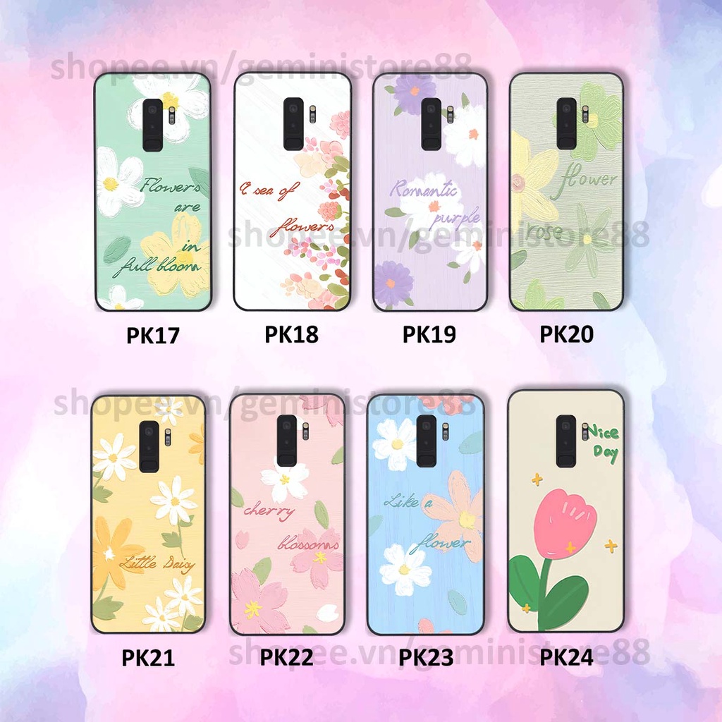 Ốp Samsung S9 / S9 Plus / S9+ in hình hoa lá nhiều màu sắc siêu đẹp, siêu xinh, siêu cá tính