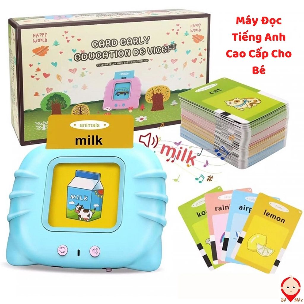 Máy Đọc Thẻ Từ Vựng Tiếng Anh Hàng Chuẩn Cao Cấp , Máy Phát Âm 224 Từ Vựng Tiếng Anh Cho Bé Tập Làm Quen, Shop Bố Mốc