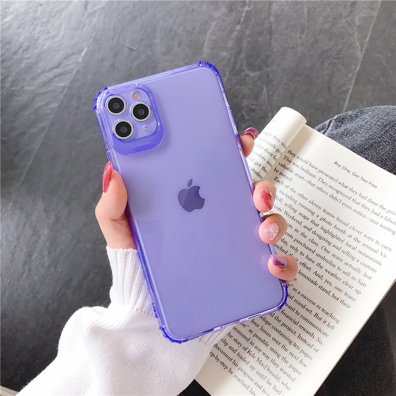 Ốp điện thoại nhựa silicon màu trơn đơn giản cho Iphone 12 Mini 11 11pro Max X Xs Max Xr 7 8 Plus 6s 6 Se | BigBuy360 - bigbuy360.vn