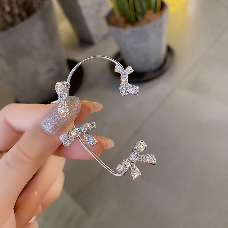 Khuyên Tai Hình Nơ Không Xỏ Lỗ Cao Cấp Phong Cách Hàn Quốc Mới Dành Cho Bạn Nữ