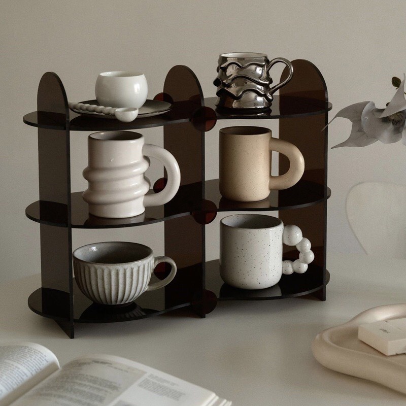 Nâu Kệ Nordic cao cấp đựng mĩ phẩm - đựng đồ , kệ trong suốt sang chảnh Decor phòng