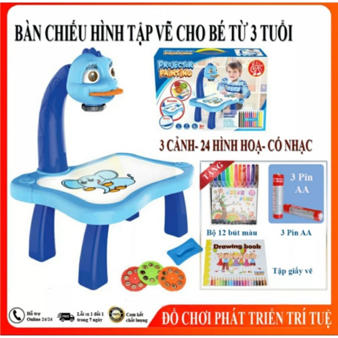 BÀN VẼ CÓ ĐÈN CHIẾU SÁNG THÔNG MINH CHO BÉ - BỘ ĐÈN BÀN MÁY CHIẾU HỌC VẼ THÔNG MINH
