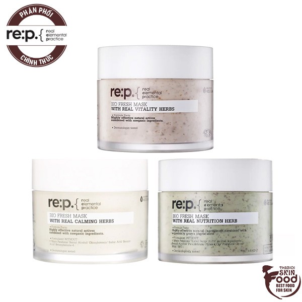 Mặt Nạ Đất Sét Thu Nhỏ Lỗ Chân Lông Re:p Bio Fresh Mask With Real Herbs 130g