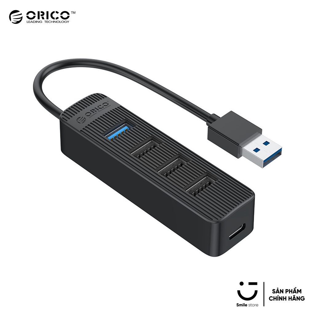 Bộ Chia USB 4 Cổng 3.0 HUB USB ORICO TWU32- 4A Hỗ Trợ Cho Tất Cả Các Dòng Máy Tính Để Mở Rộng Thêm Cổng USB