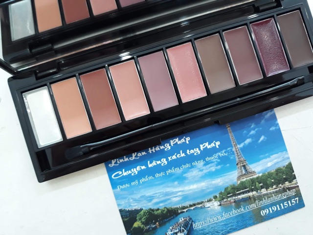 Bảng son chứa 10 màu Kiko Smart Lip Palette