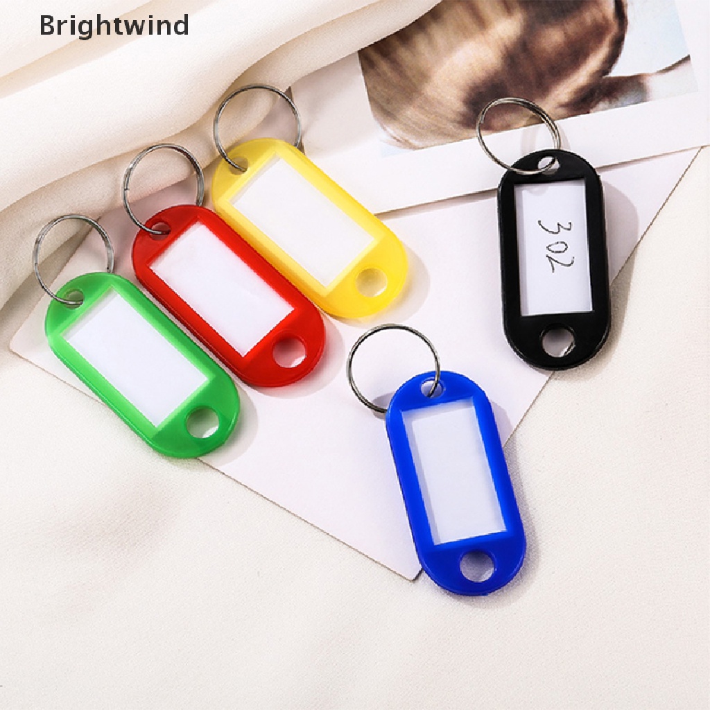 [Brightwind] Plastic Custom Split Ring ID Key Tags Key Chains Numbered Name Luggage Tags*10 Hot Sell