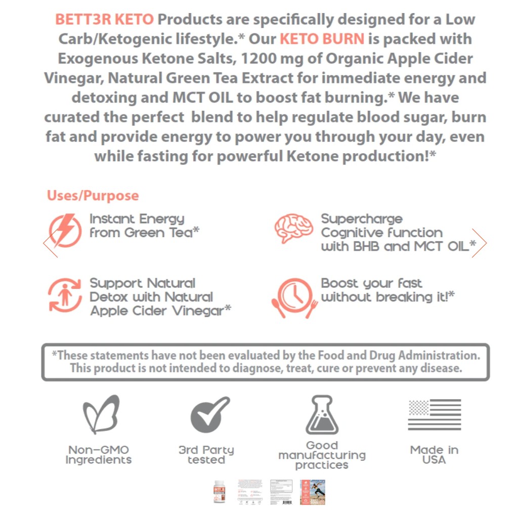 [USA- Keto Burn] Viên uống Keto ăn kiêng, giảm cân BETTER KETO