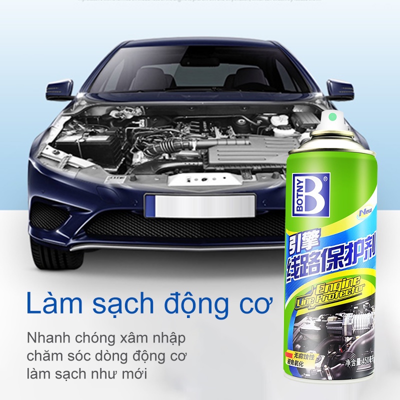 [HCM]BOTNY Engine line Protector 450ml,Dung dịch bảo dưỡng bề mặt khoang động cơ-【YQBHJ-1】
