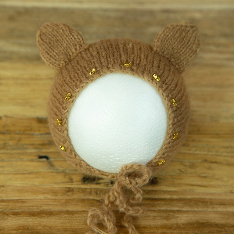 Mũ Đan Len Dễ Thương Dùng Làm Phụ Kiện Chụp Ảnh Cho Bé Sơ Sinh