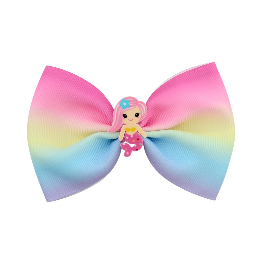 Kẹp tóc nơ KIDSBOWS 929 hình kỳ lân/nàng tiên cá dễ thương cho bé gái