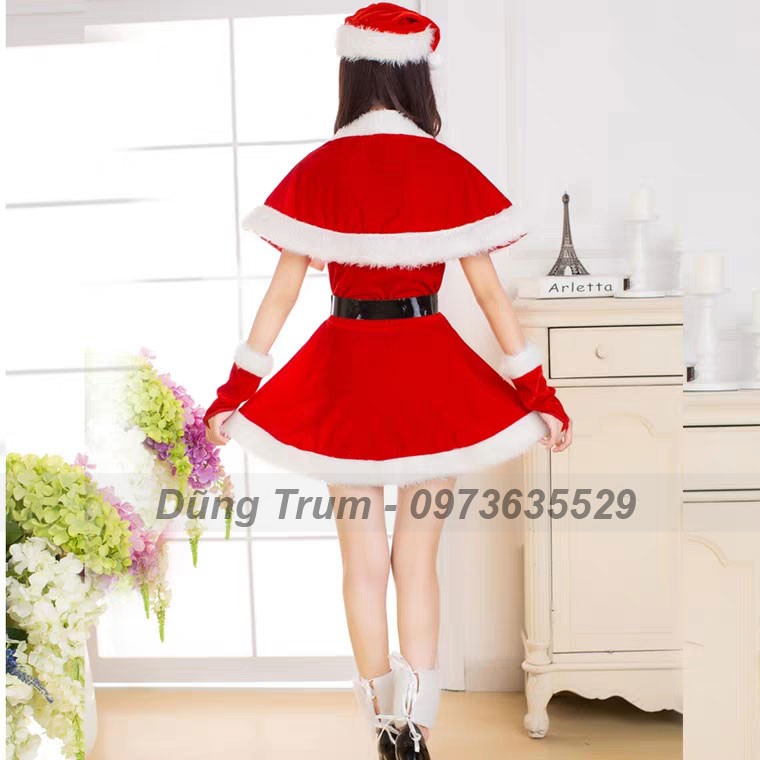 [GỢI CẢM] Bộ váy hóa trang Noel nữ, trang phục Noel cho nữ, chất liệu nhung siêu đẹp