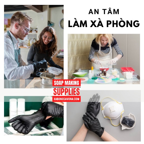 Găng tay làm xà phòng - Găng tay cao su không bột, siêu dai dày, chuyên dụng cho làm xà phòng, y tế, spa, phun xăm