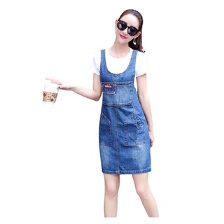 Yếm jean 2 dây có túi co giãn tốt