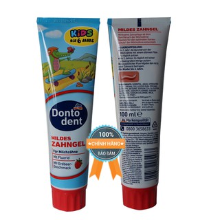 Kem Đánh Răng Cho Trẻ Em Donto Dent Mildes Zahngel 100ml -Tuýp [Đức]