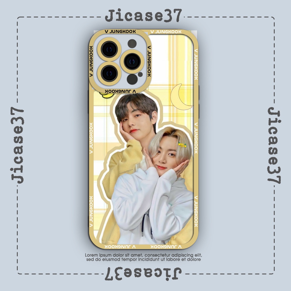 Ốp lưng iphone cạnh vuông Jicase BTS V Jungkook OTP Kpop 6plus/6s/6splus/7/7plus/8/8plus/x/xs/11/12/pro/max/plus/promax