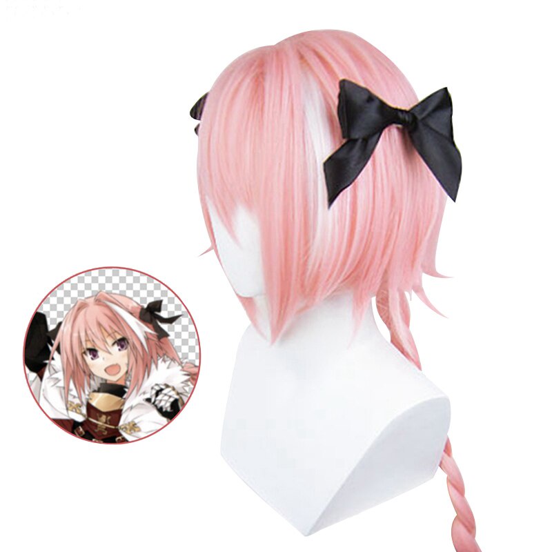 Tóc Giả Dài Màu Hồng Hóa Trang Nhân Vật anime fate/ Singapore Pha astolfo