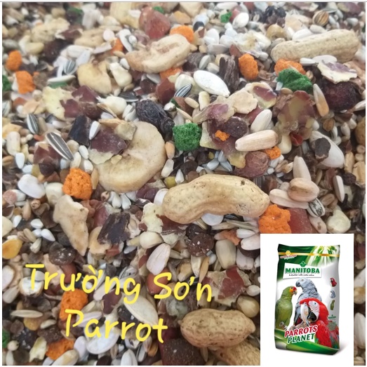 1kg hạt trộn life Parrot của Mannitoba (nhập khẩu Ý) cho vẹt trung và lớn xám Châu Phi, amazon, cookatoo nhỏ..