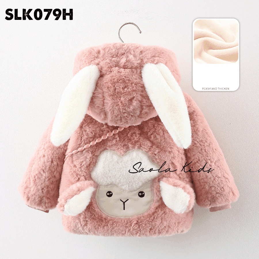 Áo thỏ bông trần bông cho bé gái từ 9kg đến 18kg nhà Saola Kids - SLK079