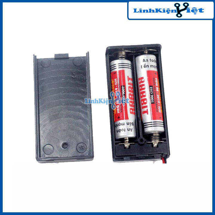 Đế Pin AA Có Nắp, Kèm Công Tắc ( Đấu Nối Tiếp )
