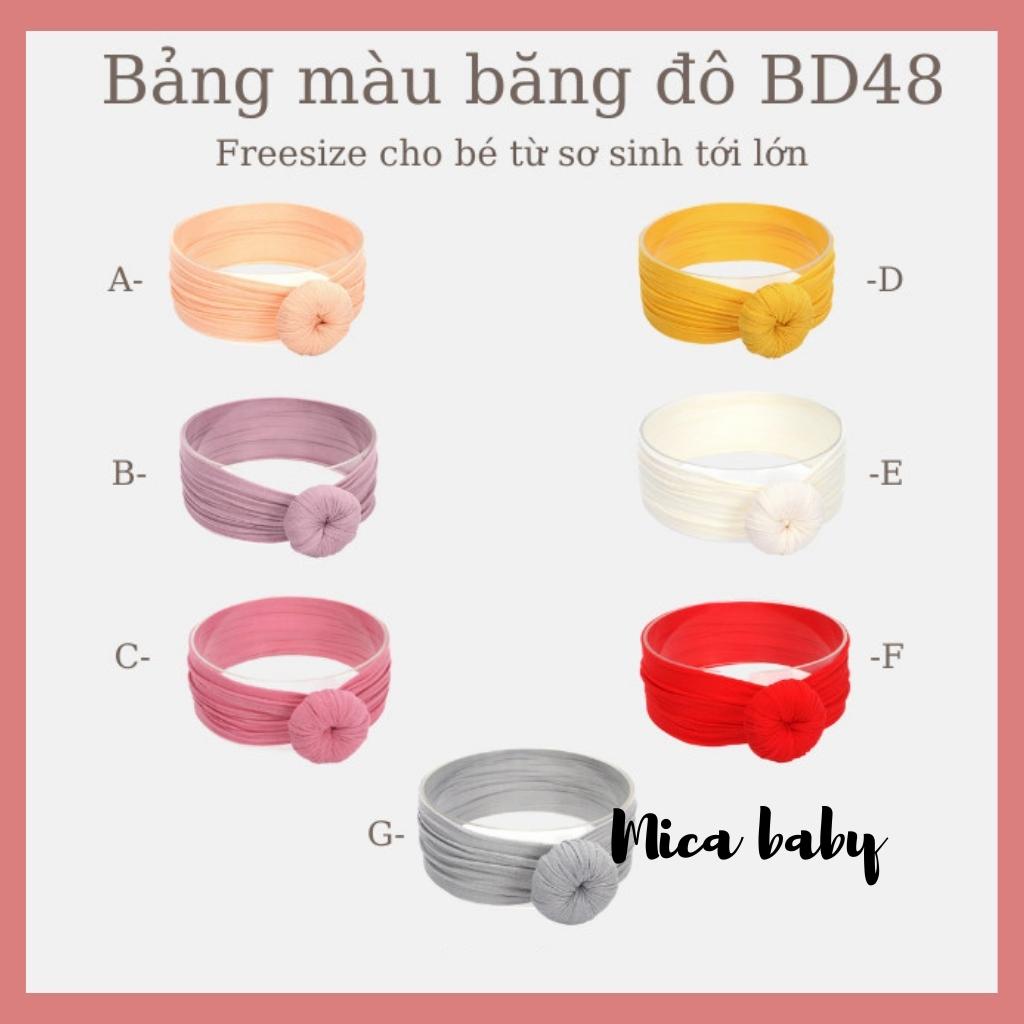 Băng đô thun bản to xoắn ốc siêu cute cho bé gái BD48 Mica Baby
