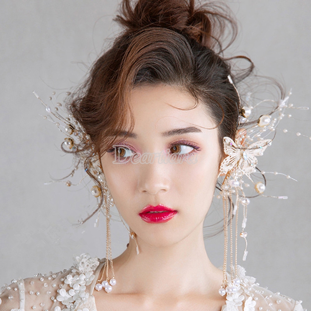 Hoa tai hình bướm đính đá thời trang sang trọng cho nữ