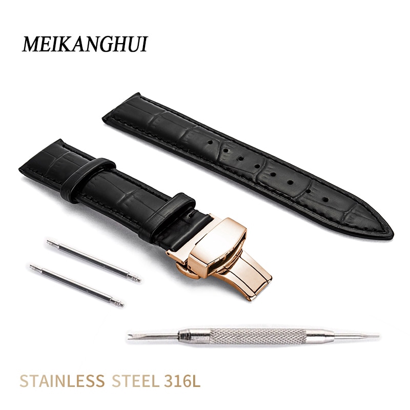 Smart Watch Band Watchband 18mm 20mm 22mm 24mm Soft Calf Genuine Leather Watch Strap