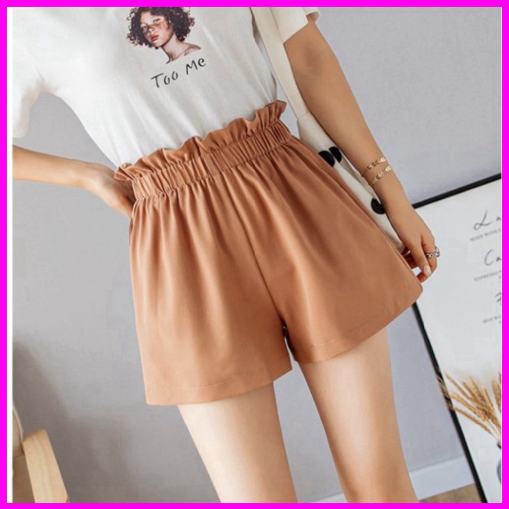 Quần short lưng thun cạp cao freesize nhiều màu CRQ029 pyenstore