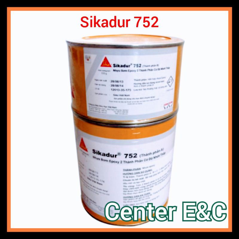 [CHÍNH HÃNG] Keo bơm chống thấm Sikadur 752 gốc nhựa Epoxy 2 thành phần bộ 1kg Giá rẻ