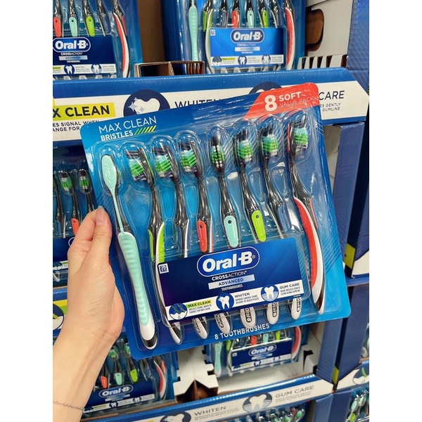 Set 8 Bàn Chải Oral-B Cross Action Advanced của Mỹ 🇺🇸