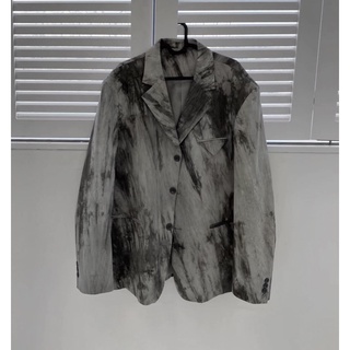 Set Waxed Blazer, Short , Trousers form oversize