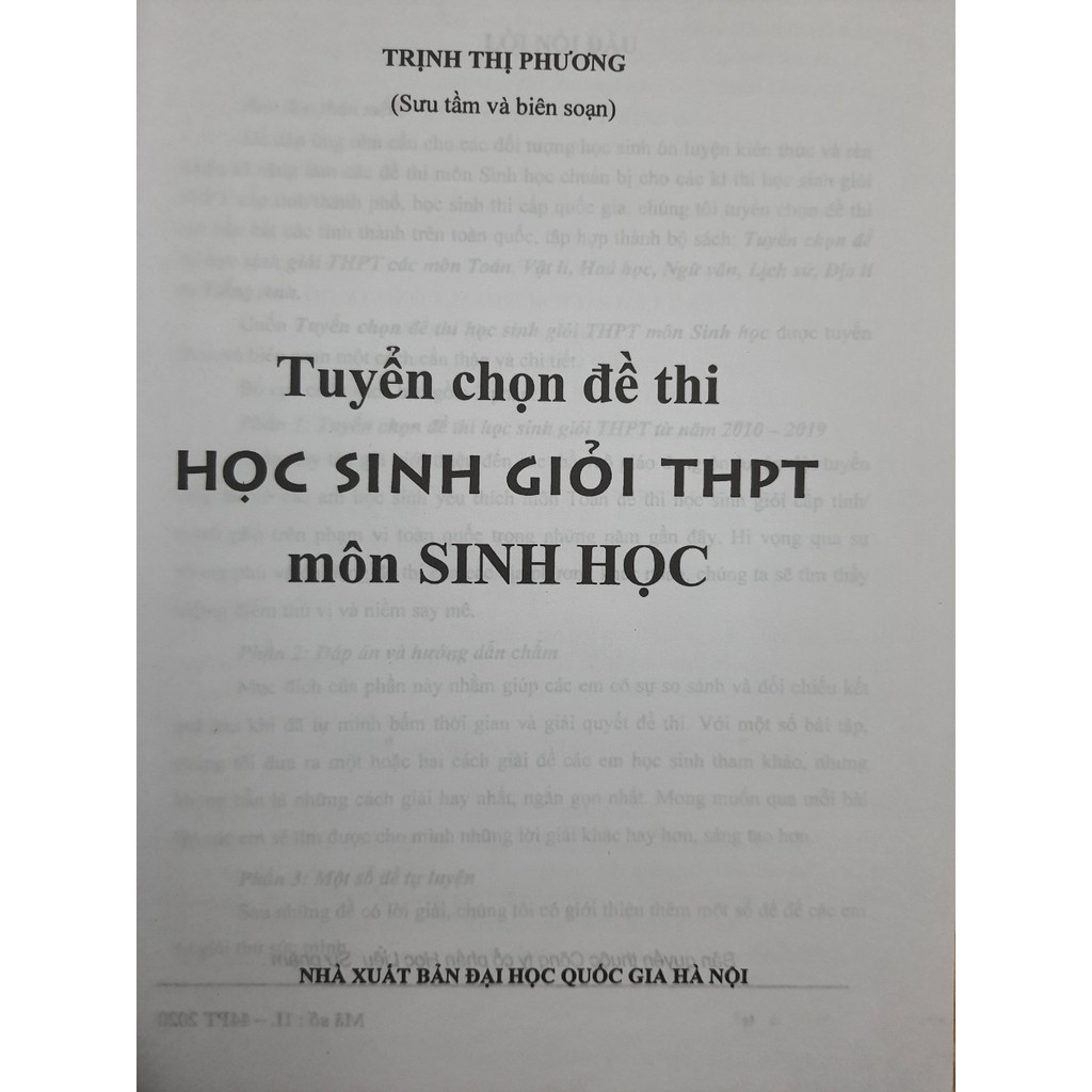 Sách - Tuyển chọn đề thi học sinh giỏi trung học phổ thông môn Sinh học