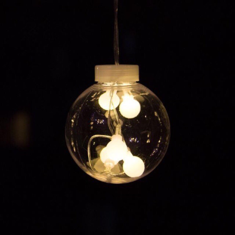 Dây đèn led banh 138 thả rèm dài 5m màu vàng, đủ màu 12 quả nhâp nháy siêu lung linh trang trí vườn, phòng ngủ, nhà cửa