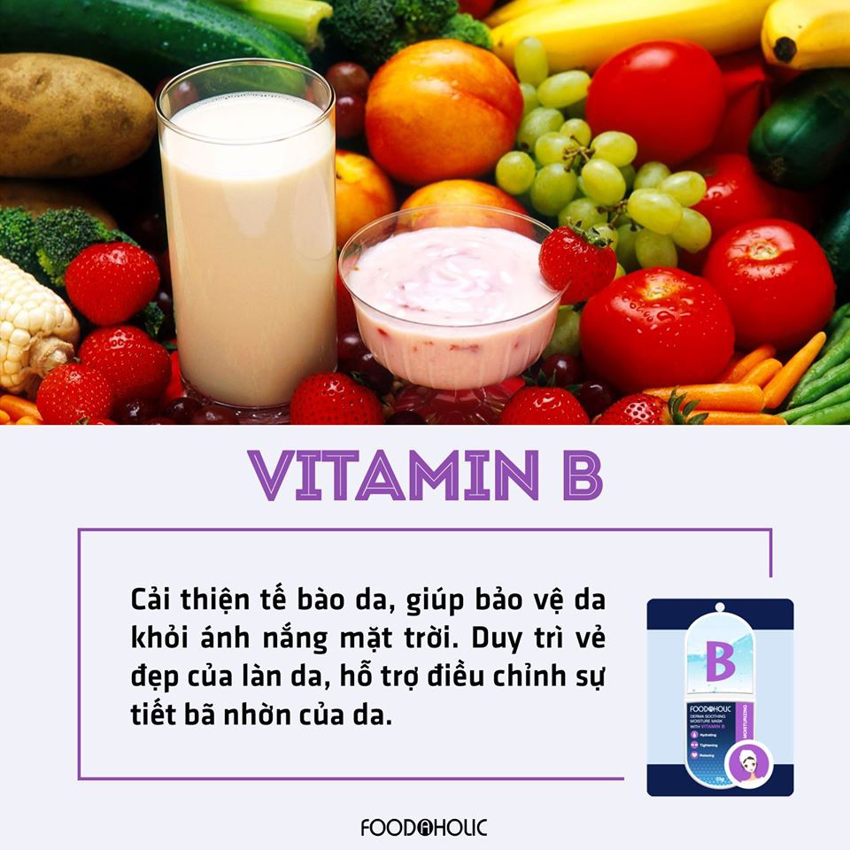 Mặt Nạ Dưỡng Ẩm Foodaholic Derma Soothing Moisture Mask With Vitamin B 23g