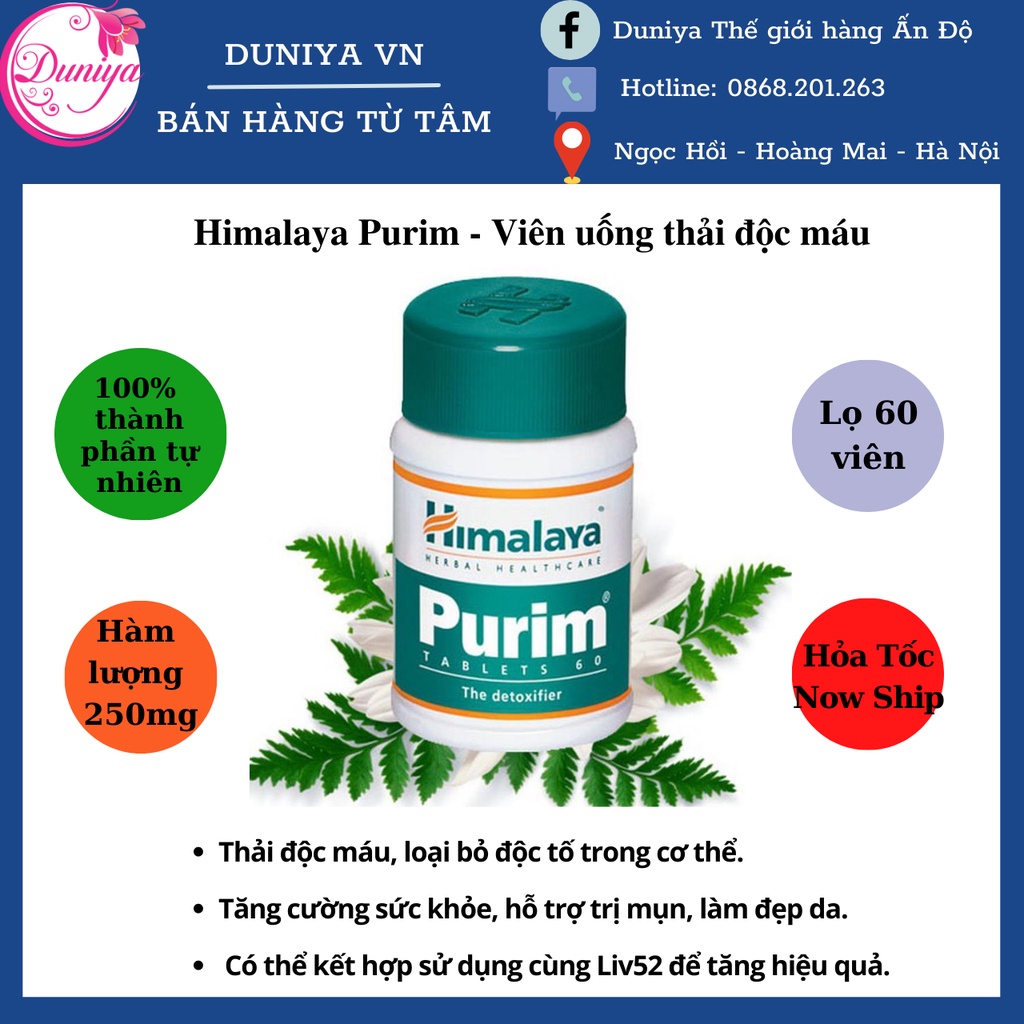 Himalaya Purim thanh lọc Detox cơ thể -