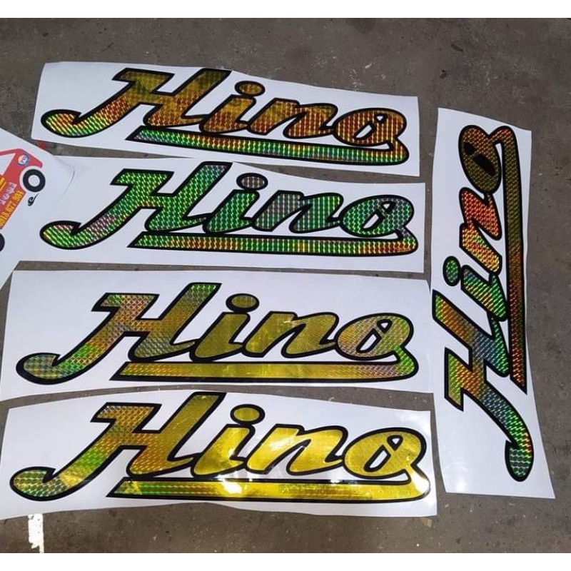TEM CHỮ HINO DÁN TRANG TRÍ XE TẢI, TEM CHỮ HINO LẤP LÁNH (sl: 1 tem)