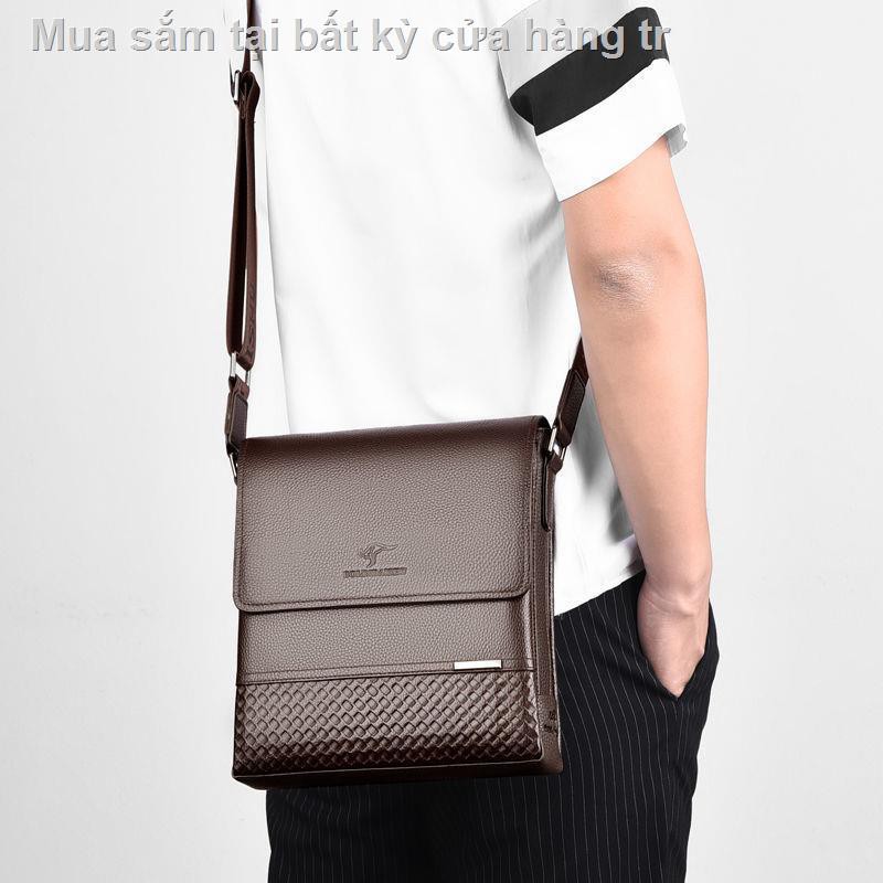 Chính hãng Kangaroo lớp trên cùng da bò đeo vai túi xách nam công sở đơn giản chéo | BigBuy360 - bigbuy360.vn
