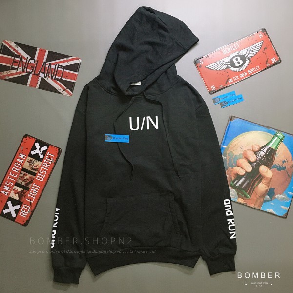 [Video + ảnh thật] Áo Hoodie đen phối chữ Classic