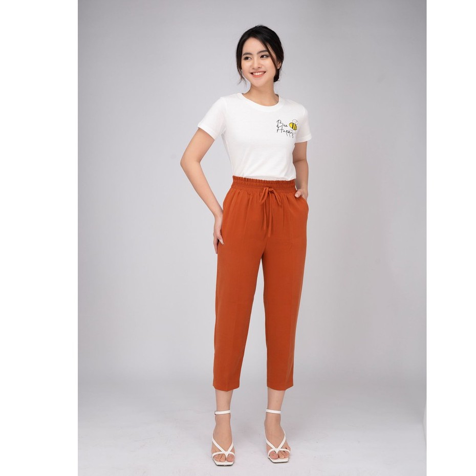 Quần dài nữ, ống đứng, cạp chun, thanh lịch, thiết kế cao cấp TK FASHION QK298