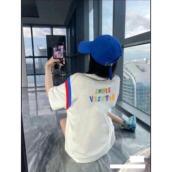 Áo Thun Nam Lv, phông hình Lv cực chất 2 màu Trắng Đen thun cotton co giản cao cấp Form Unisex đẹp giá rẻ HOT nam nữ