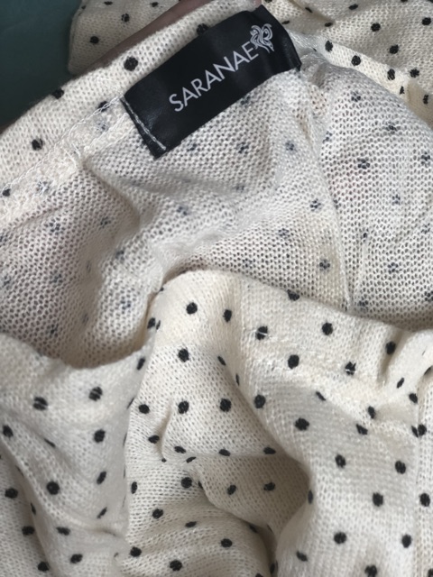 Áo len mỏng chấm bi freesize 30k