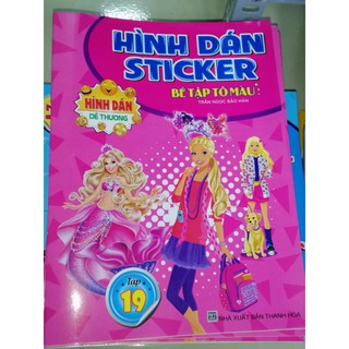 5 quyển tô màu hình dán sticker cho bé gái (ngẫu nhiên)