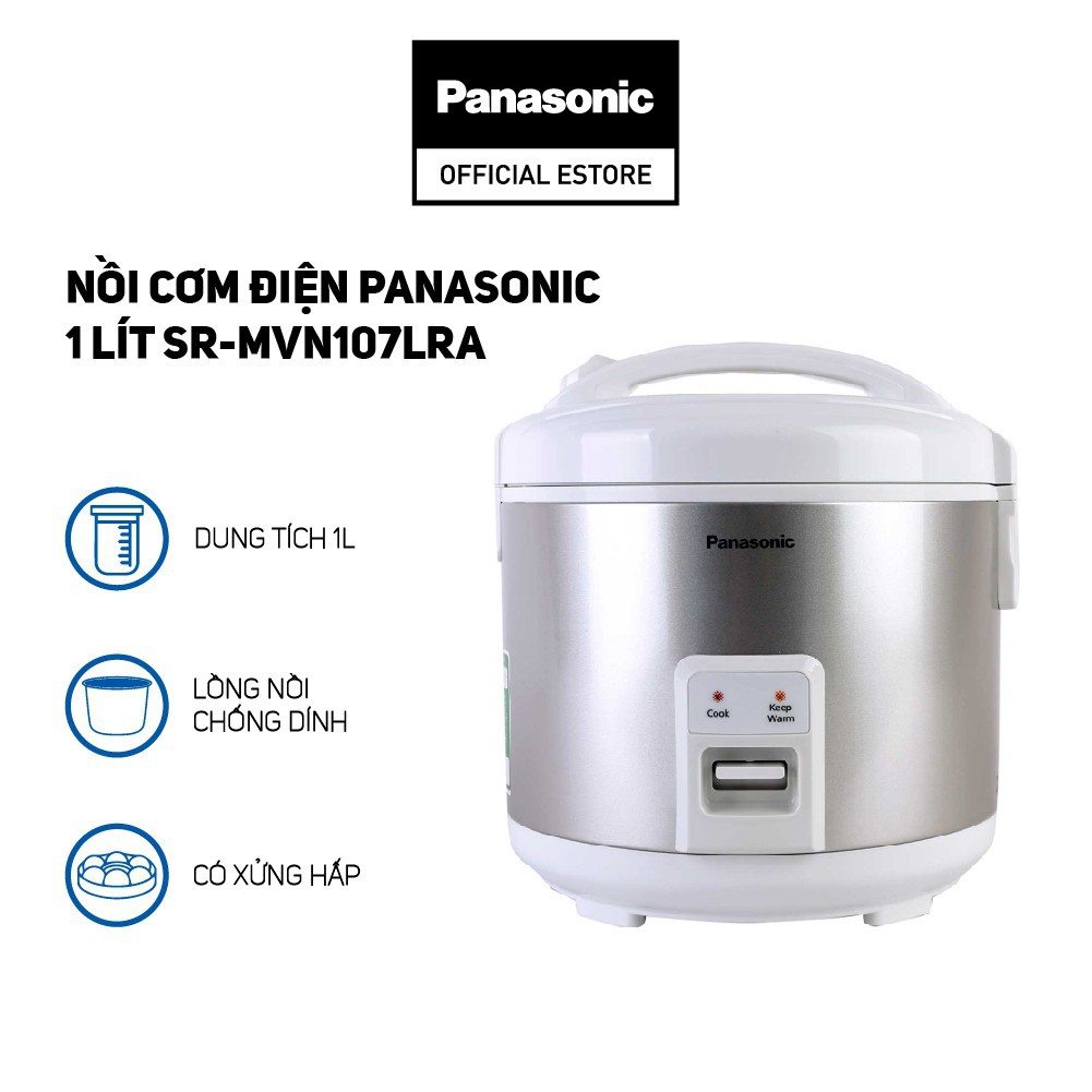 Nồi cơm điện nắp gài Panasonic PANC-SR-MVN107LRA /107HRA(1L) - Hàng Chính Hãng