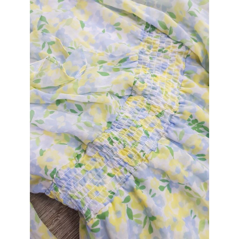 Đầm maxi hoa voan tay dài T0MMY HlLFIGER Floral Chiffon Maxi Dress