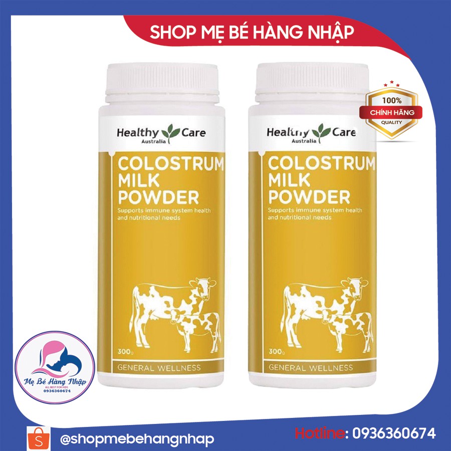 Sữa bò non Healthy Care Colostrum Milk Powder 300g của Úc Mẫu mới